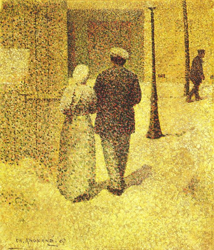 Charles Angrand Man and Woman on the Street